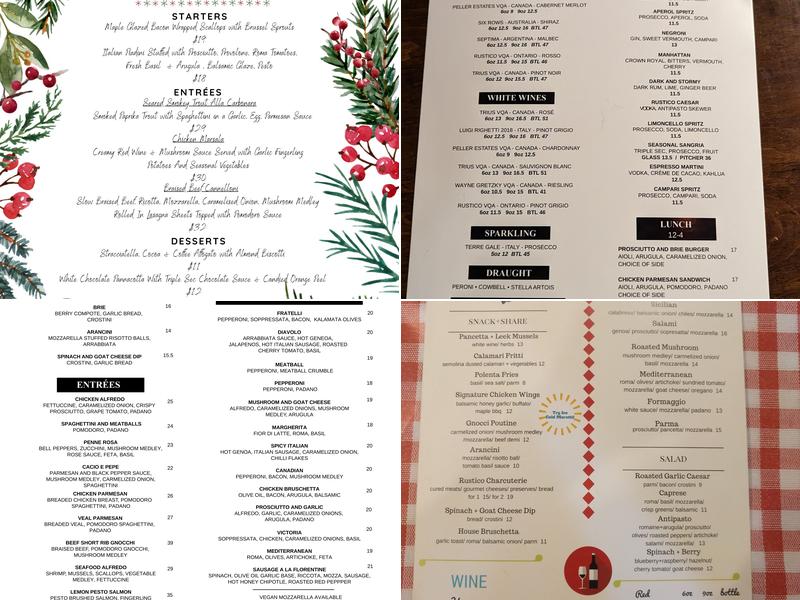 Rustico Kitchen And Bar Menu