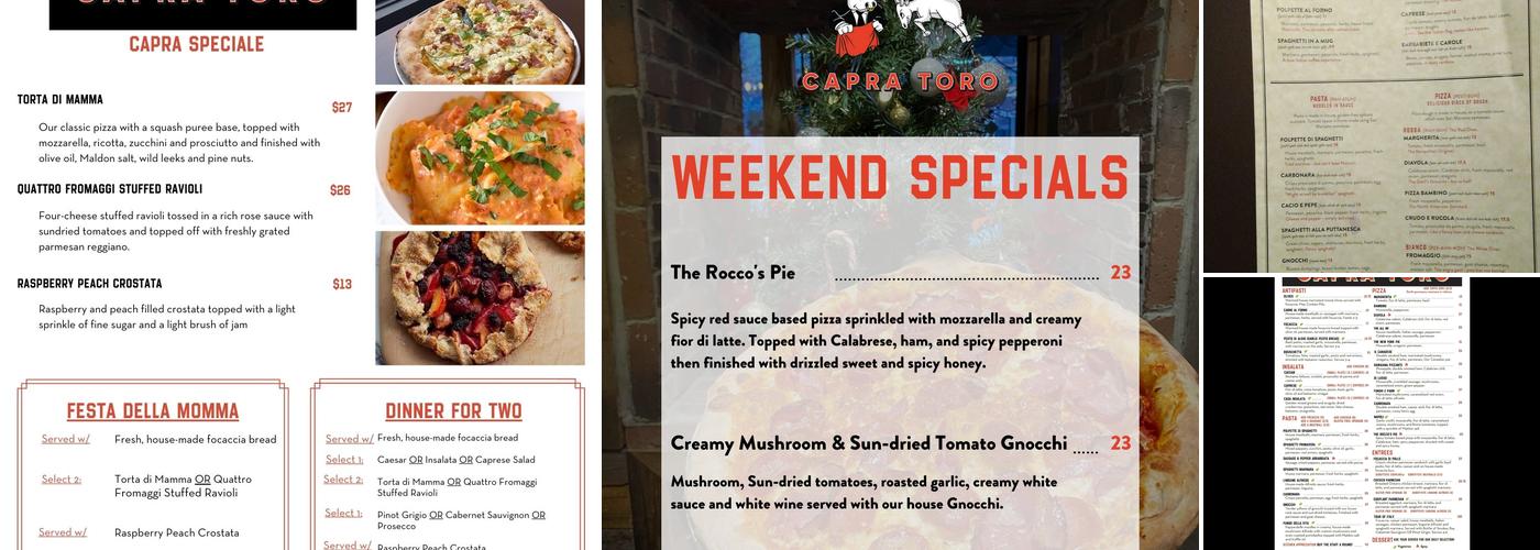 Capra Toro Menu