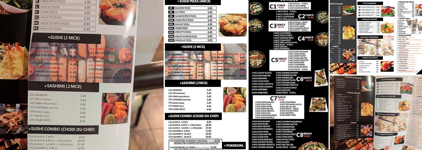 Shogun sushi Menu