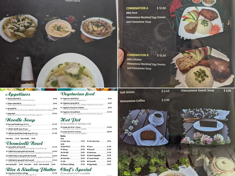 Saigon Cuisine PE Menu