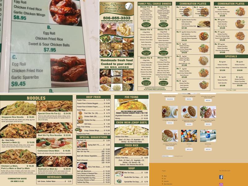 Won Wong Menu