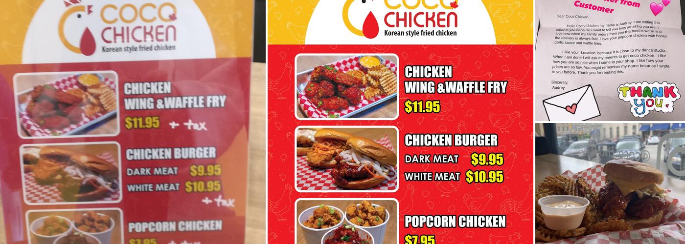 Coco chicken Menu