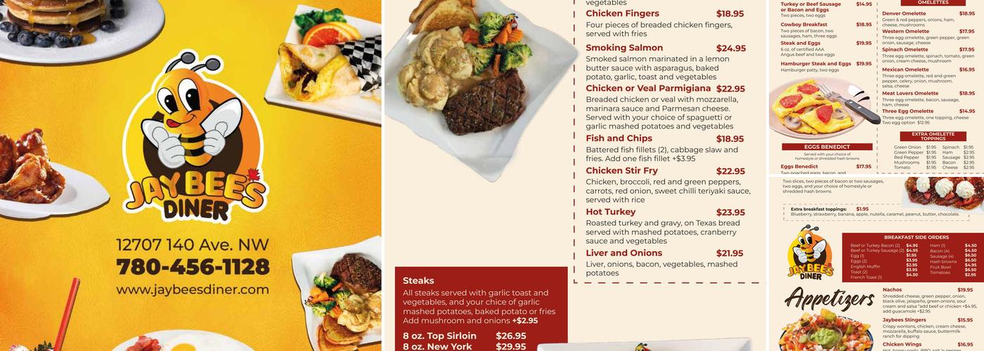 Jay Bee's Diner Menu