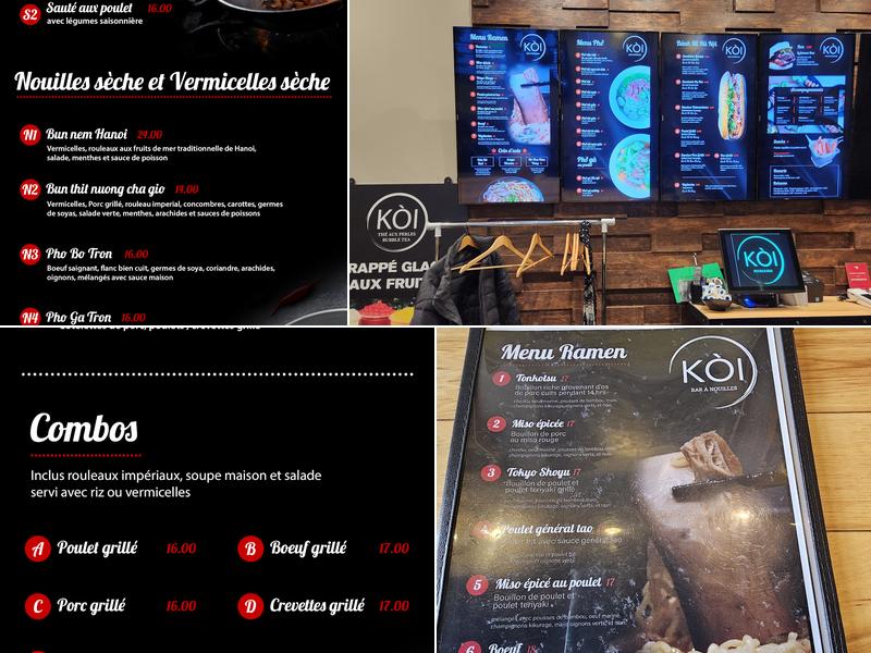 KÒI noodle bar Menu