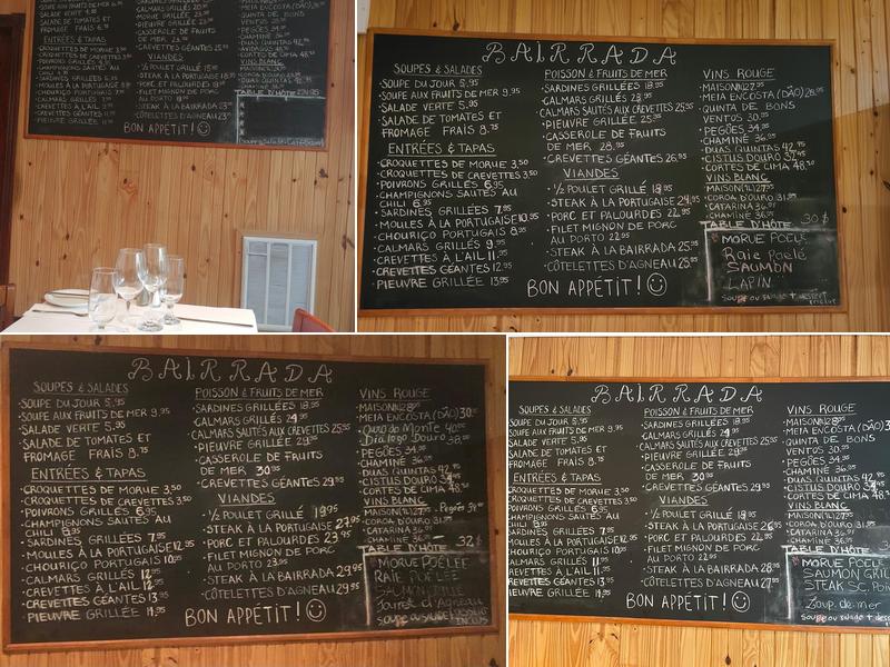 Bairrada Menu