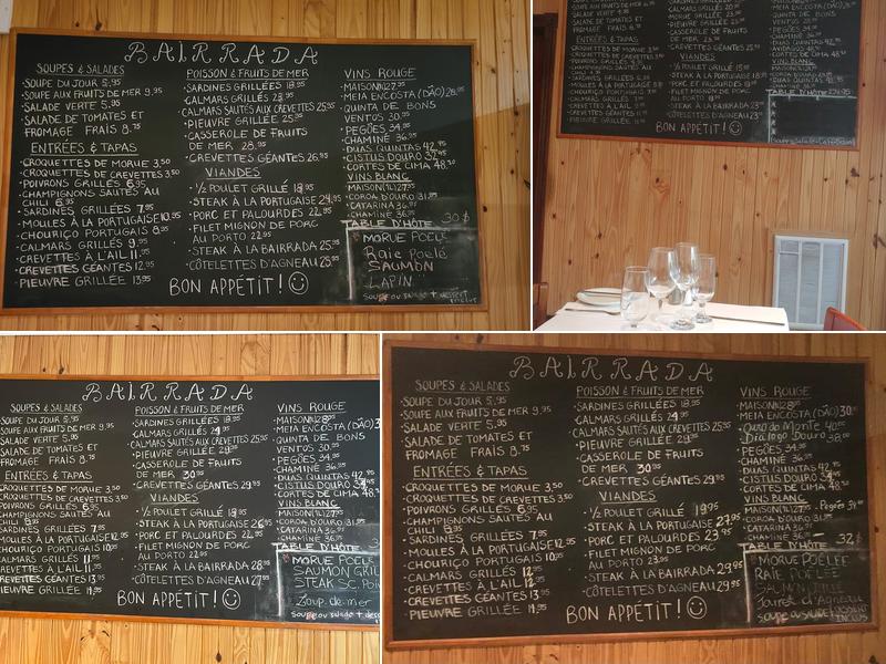Bairrada Menu