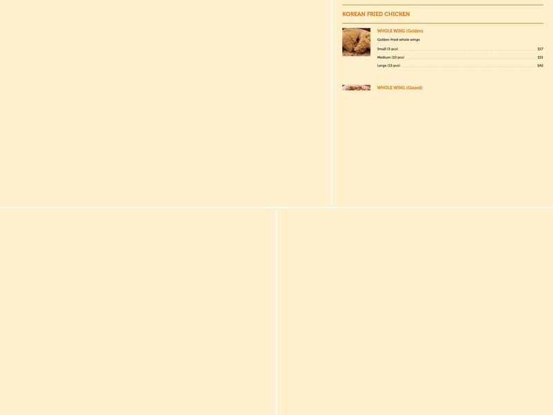 Don Chon Korean BBQ & Wings Menu