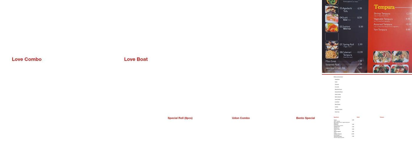 Wasabi & Teriyaki Menu