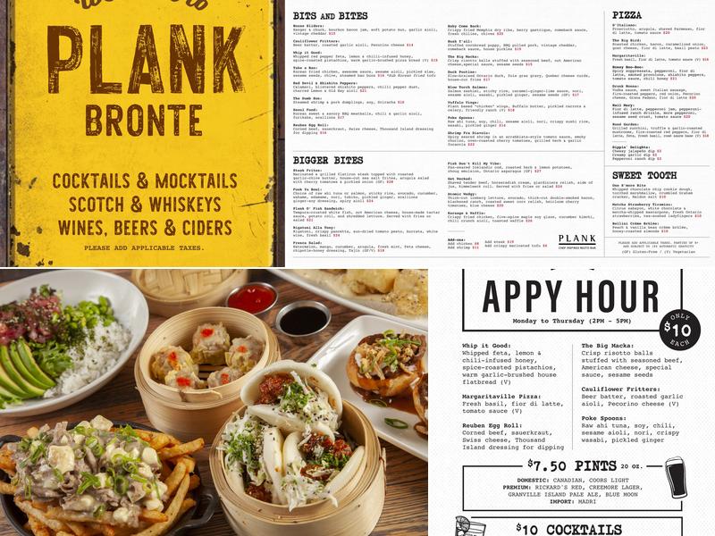 Plank Restobar Menu