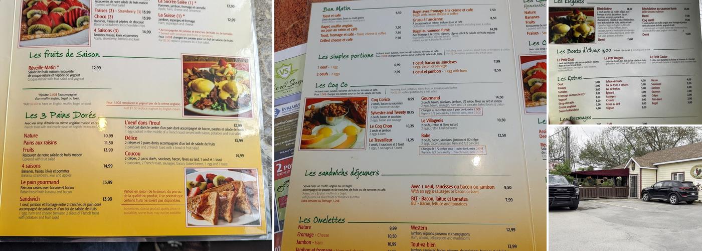 Sedat Coq Chantant Inc (Le) Menu
