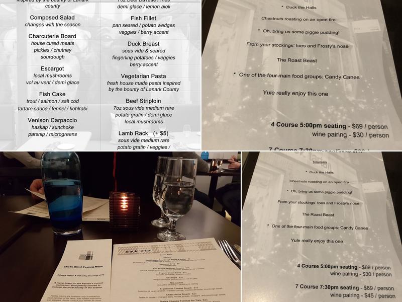 Black Tartan Kitchen Menu