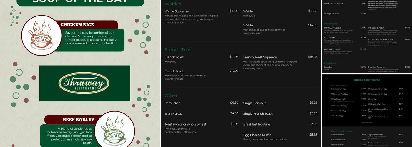 Thruway Restaurant Menu