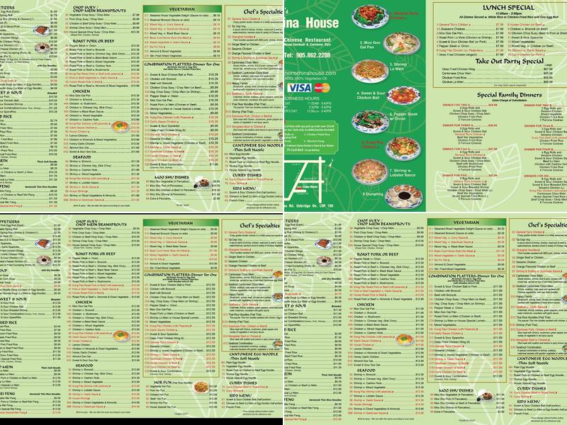 Chen's China House Menu