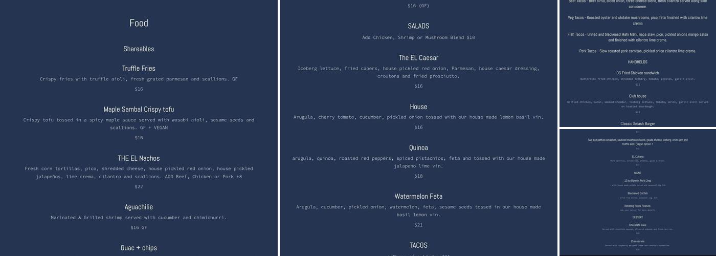 The EL Menu