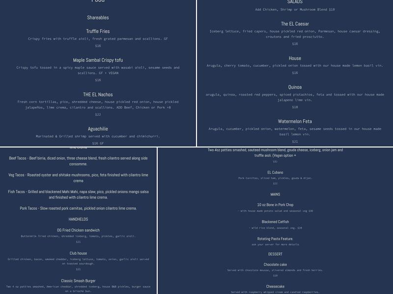 The EL Menu