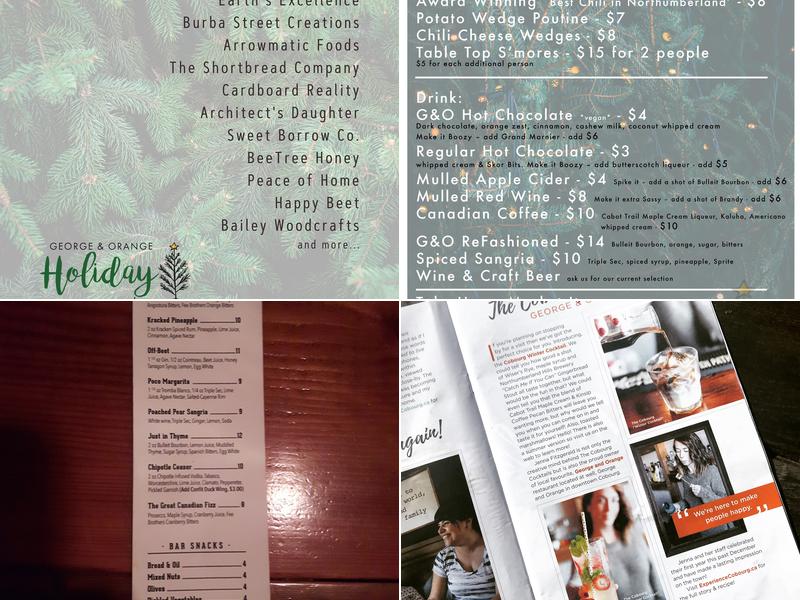 George & Orange Menu