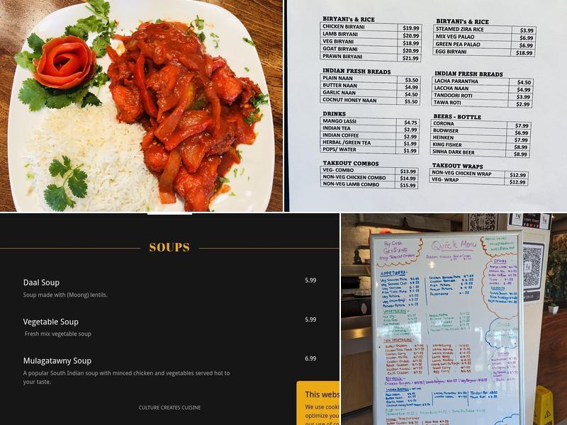 Taj Grace Of India Menu