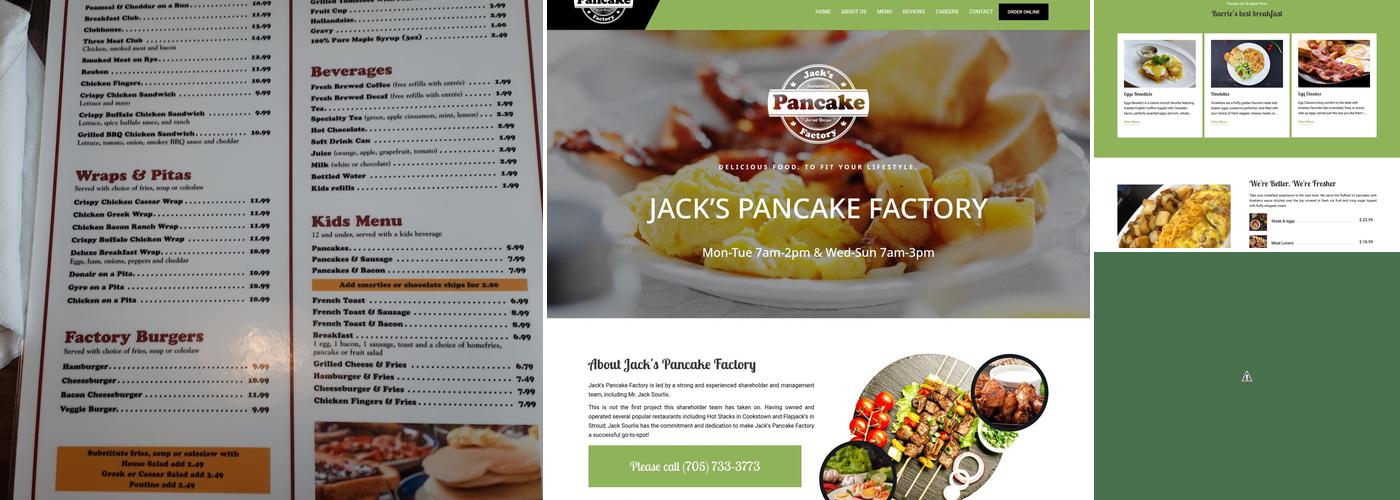 Jack's Pancake Factory Menu