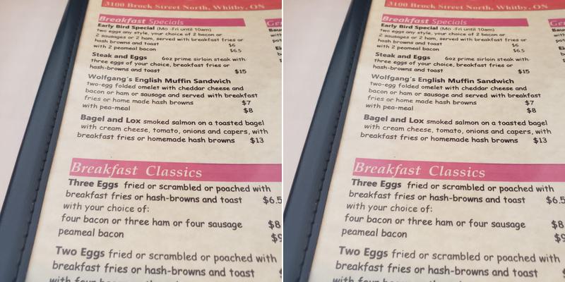 Wolfgang's on Brock Menu