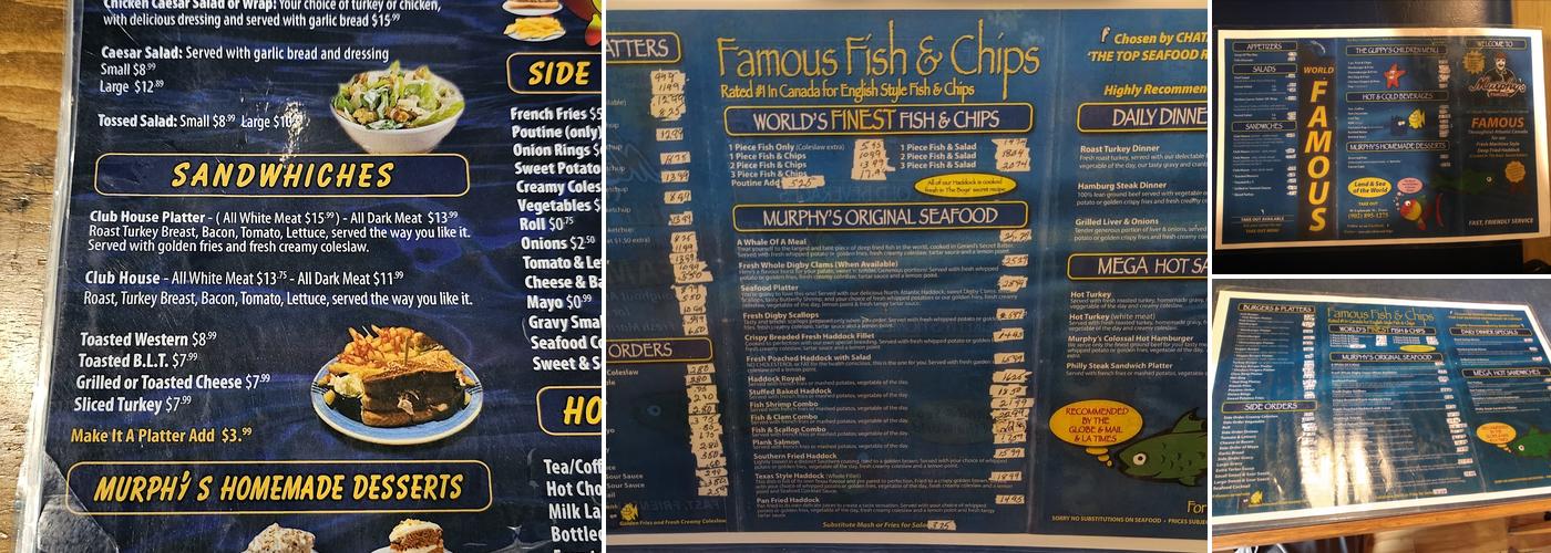 Murphy's Fish & Chips Menu