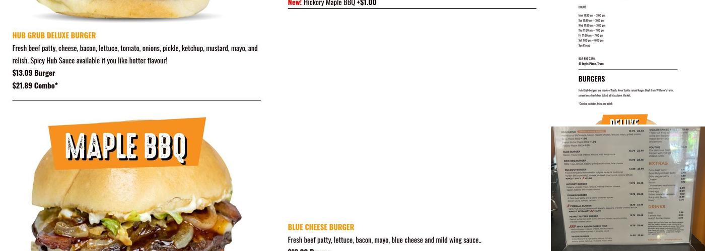Hub Grub Menu