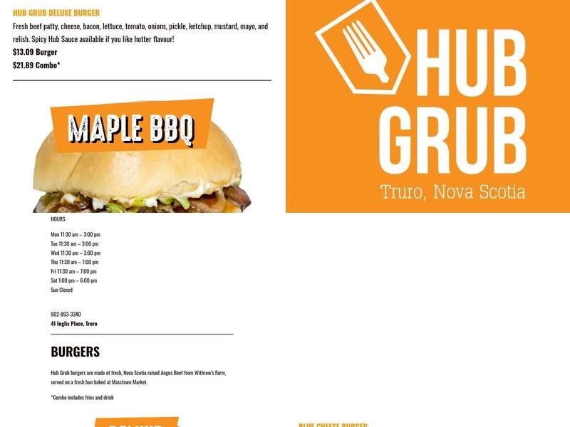 Hub Grub Menu