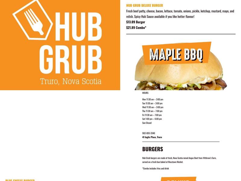 Hub Grub Menu