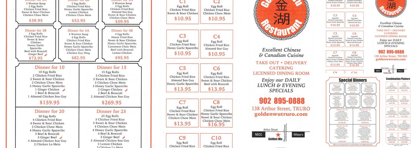 Golden Wu Restaurant Menu