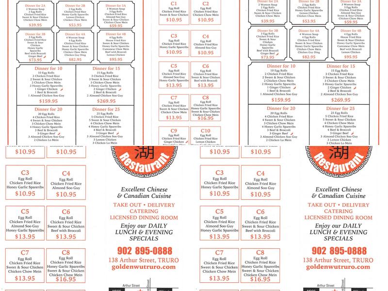 Golden Wu Restaurant Menu