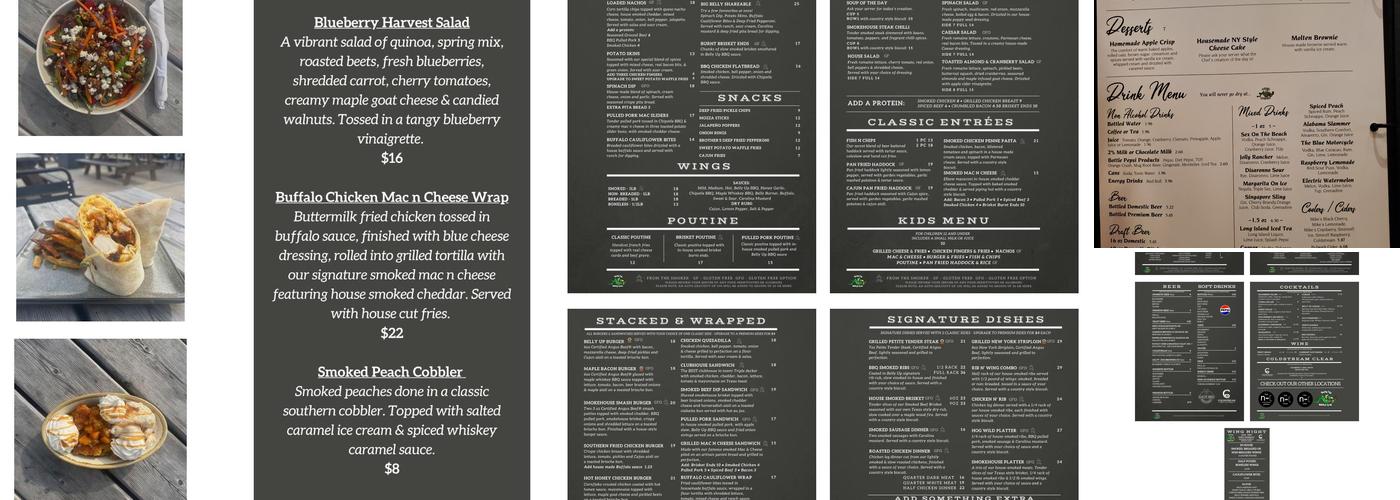 Belly Up BBQ & Grill Menu