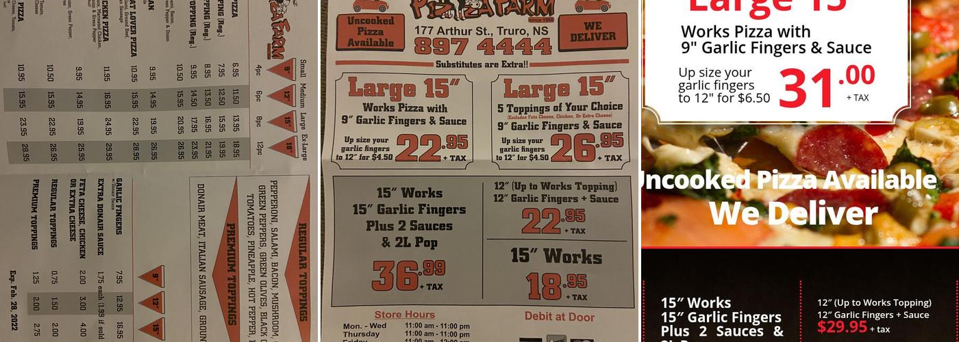 Pizza Farm Menu