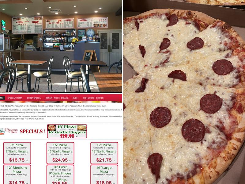 Revana Pizza Truro Menu