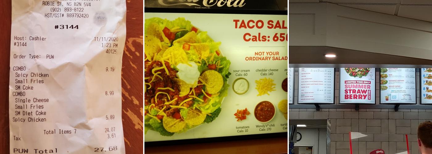 Wendy's Menu