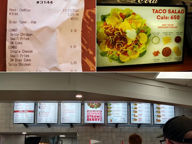 Wendy's Menu