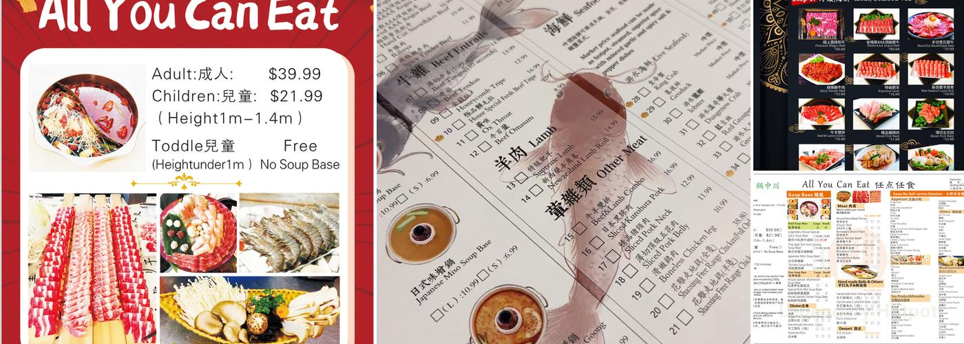 Legendary Hot Pot Menu