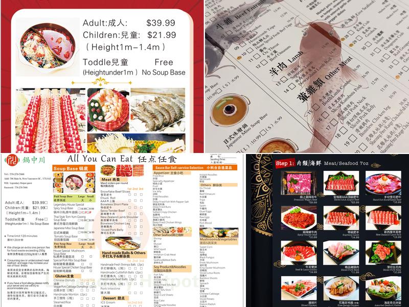 Legendary Hot Pot Menu