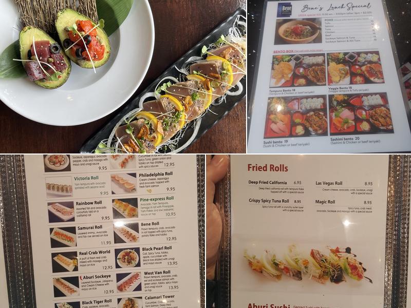 Bene Sushi Lounge Menu