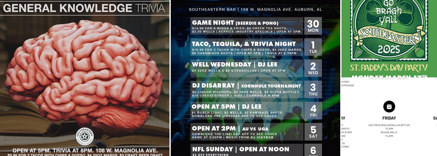 Southeastern Menu