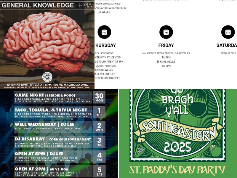 Southeastern Menu