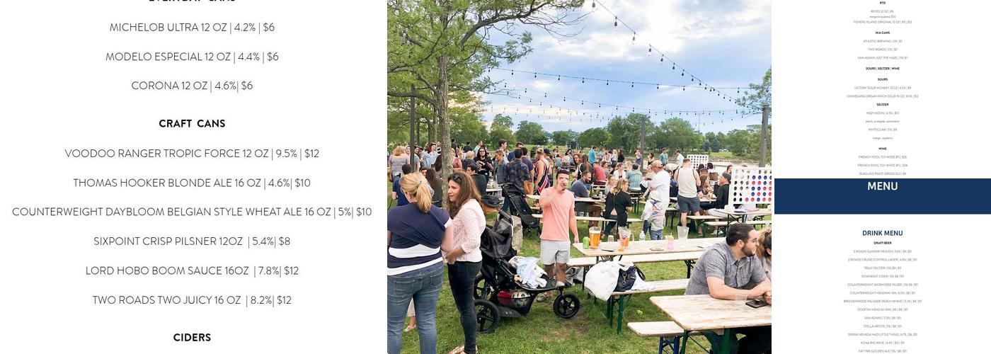 Beer Garden at Shippan Landing Menu