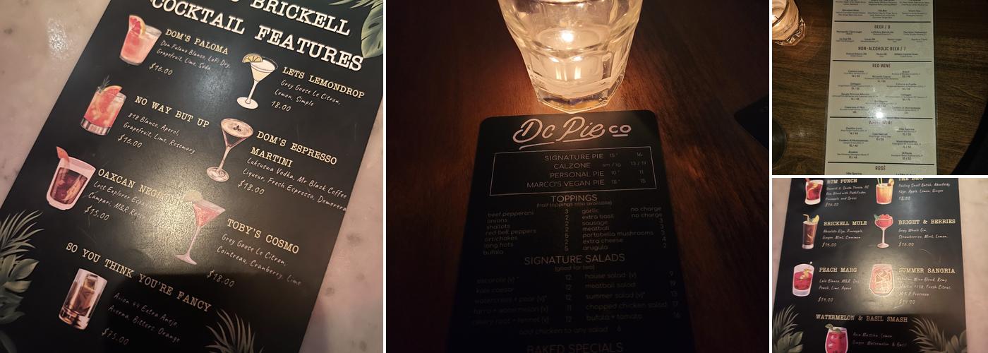 DOM'S Menu
