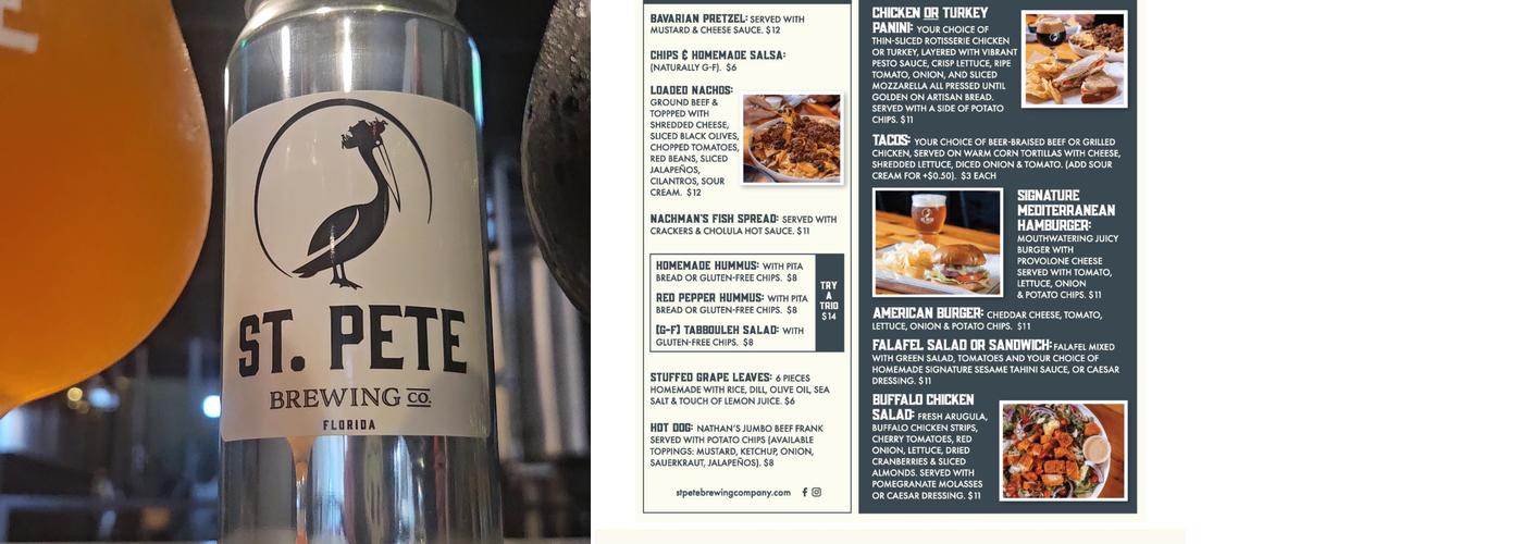 St. Pete Brewing Company Menu