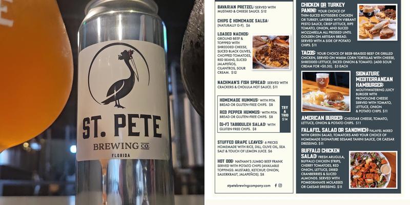 St. Pete Brewing Company Menu