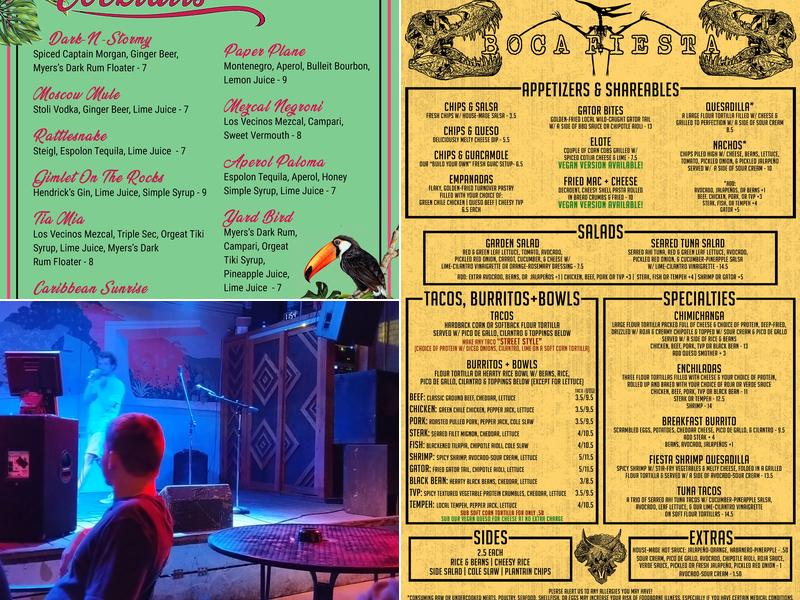 The Backyard at Boca Fiesta & Palomino Menu