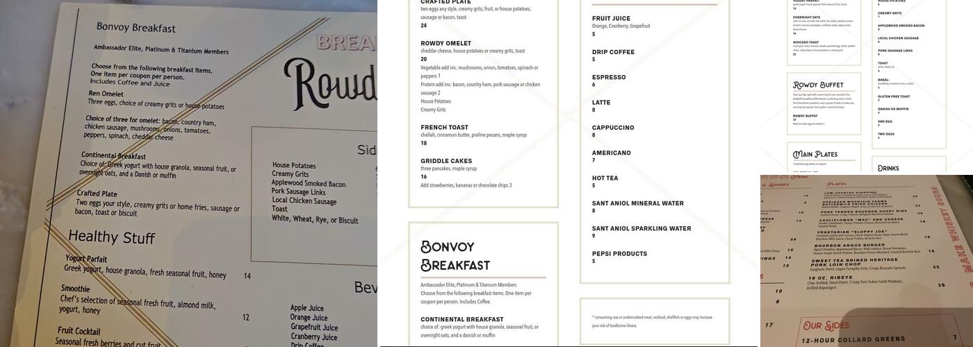 Rowdy Tiger Whiskey Bar & Kitchen Menu