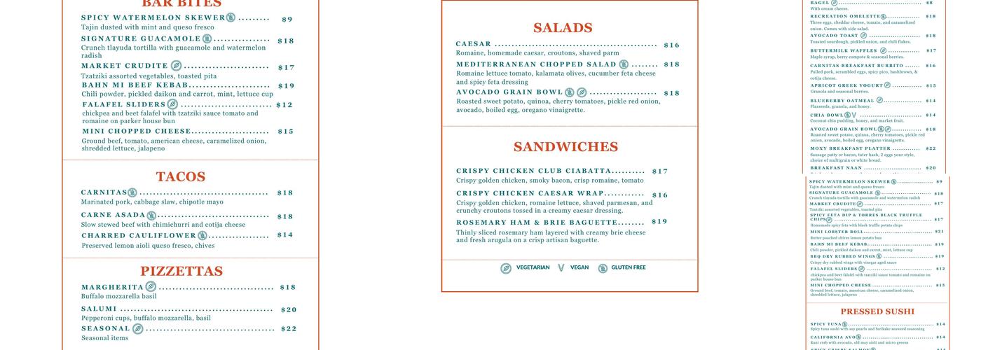 Recreation Menu