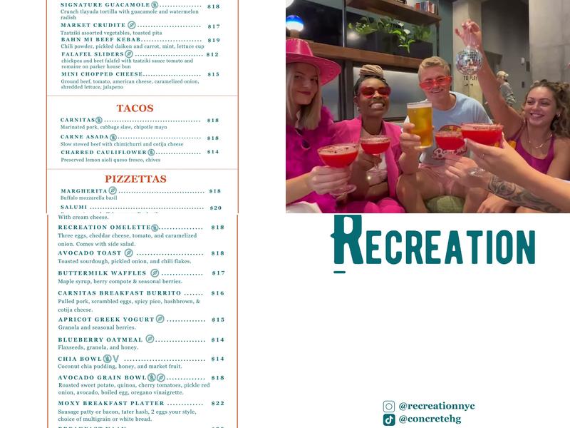 Recreation Menu
