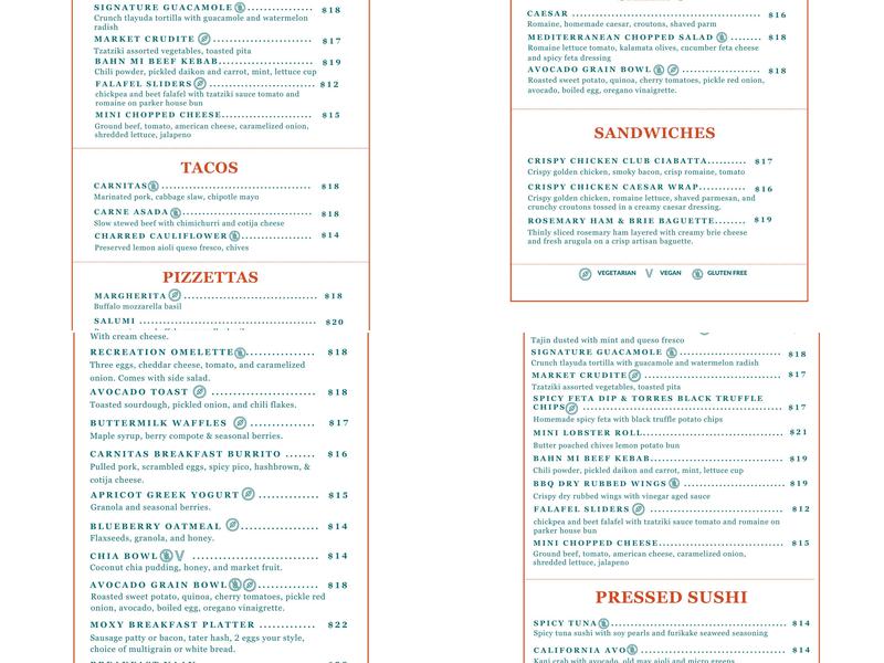 Recreation Menu