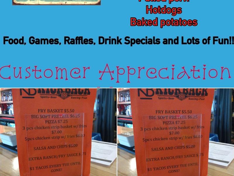 KickBack Bar Menu