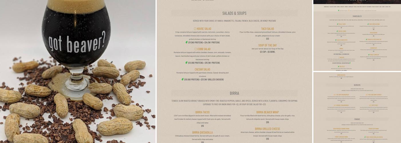 Lil Beaver Brewery Menu